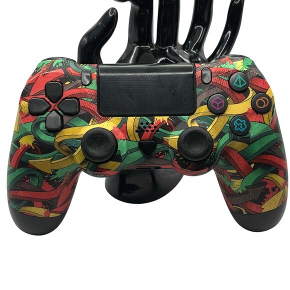 Red & Yellow Moogole PS4 Controller - Picture 1 of 6